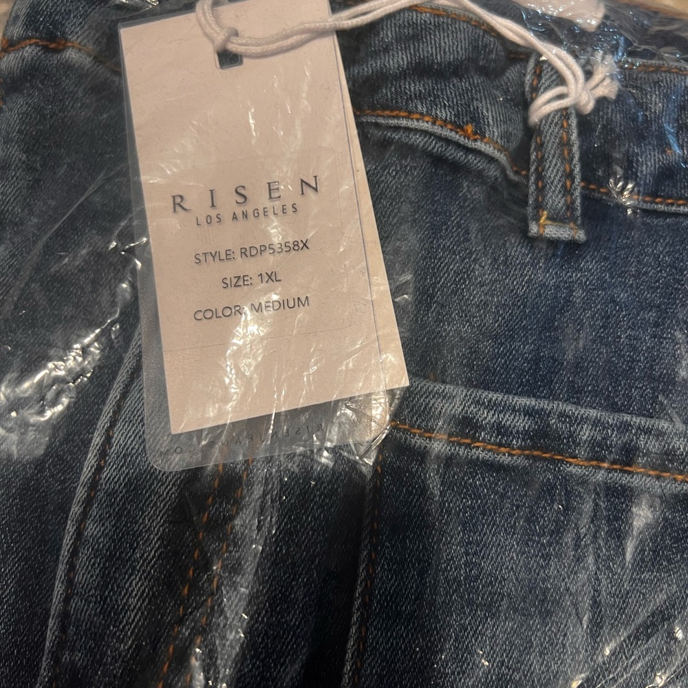 Risen Vintage Blue Flare Wide Leg Jeans NWT